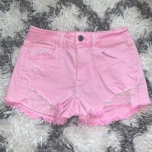 Pink American Eagle jean shorts